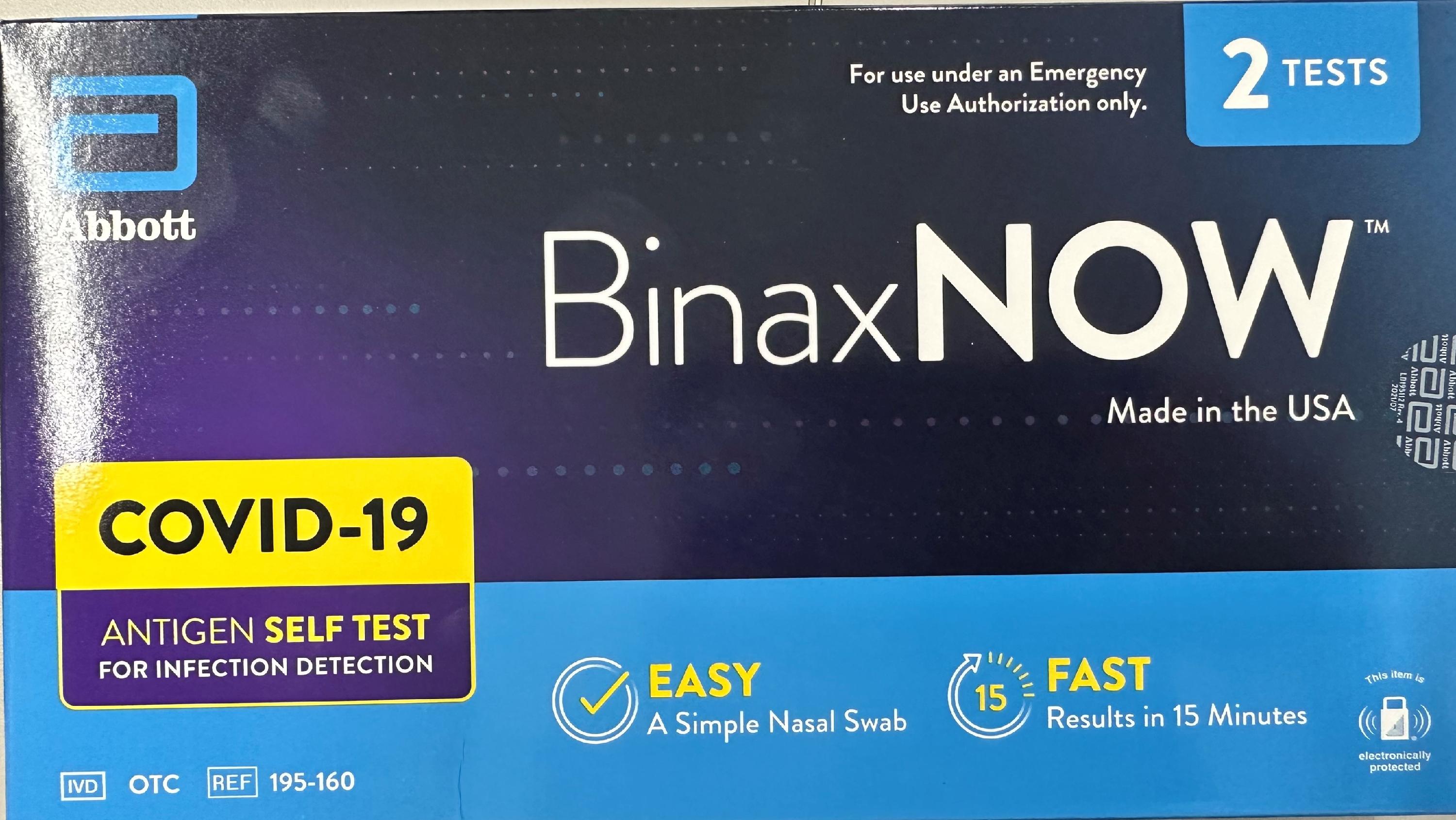 BinaxNoW Covid Test